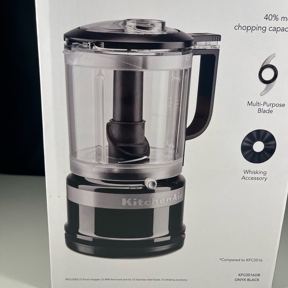 KitchenAid 5 Cup Food Chopper- Onyx Black- Model KFC0516OB- New - Picture 6 of 11